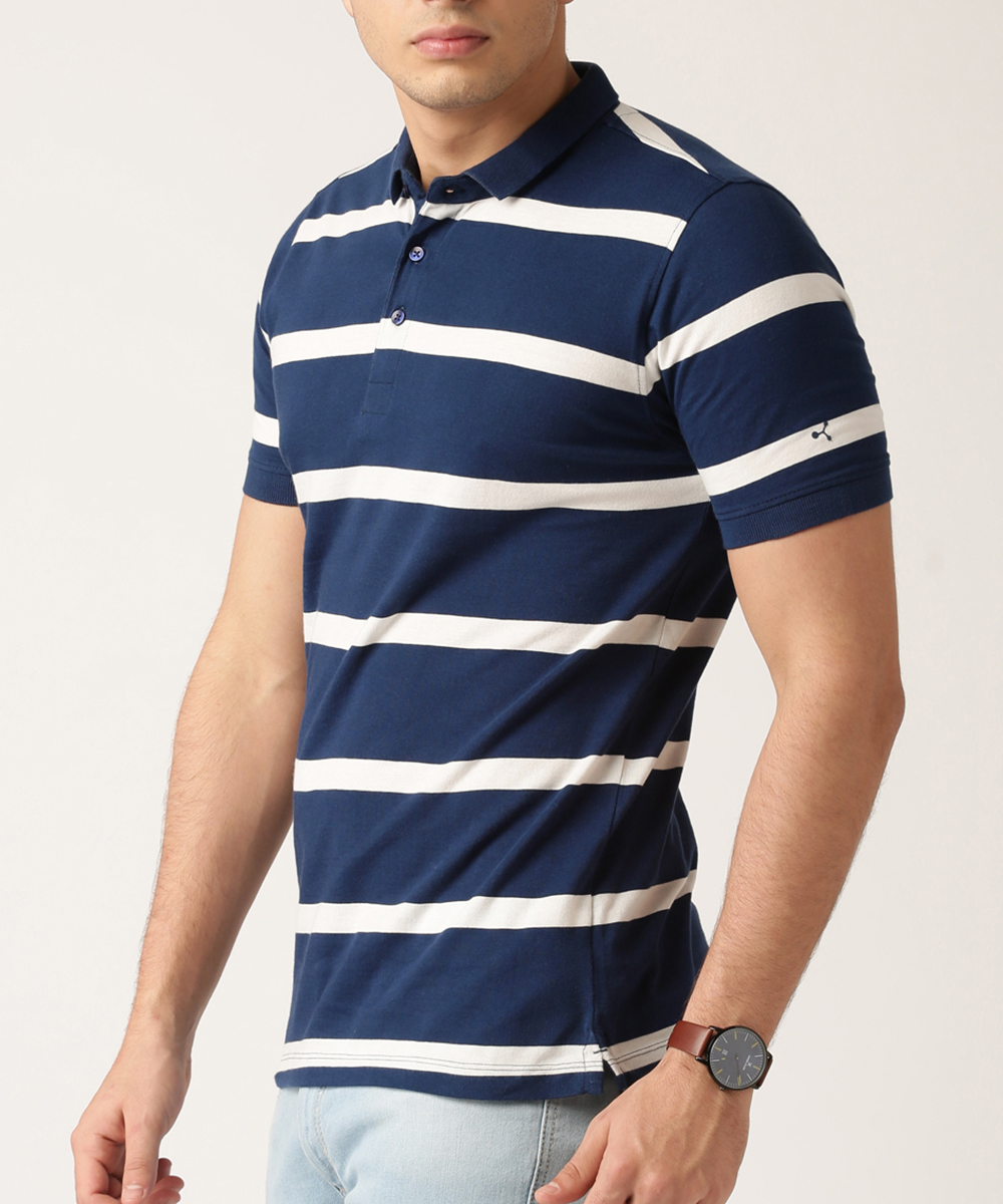 Classical Stripe Polo Shirt For Men