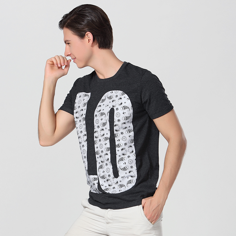 Fashion Print Logo Crew Neck T Shirt