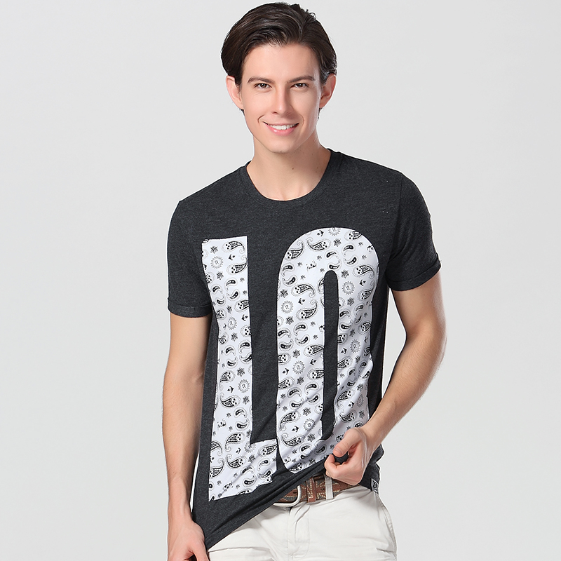 Fashion Print Logo Crew Neck T Shirt