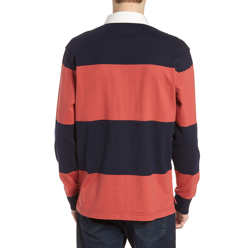 Long Sleeve Stripe Polo Shirt