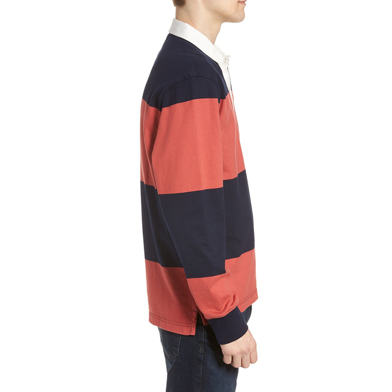 Long Sleeve Stripe Polo Shirt