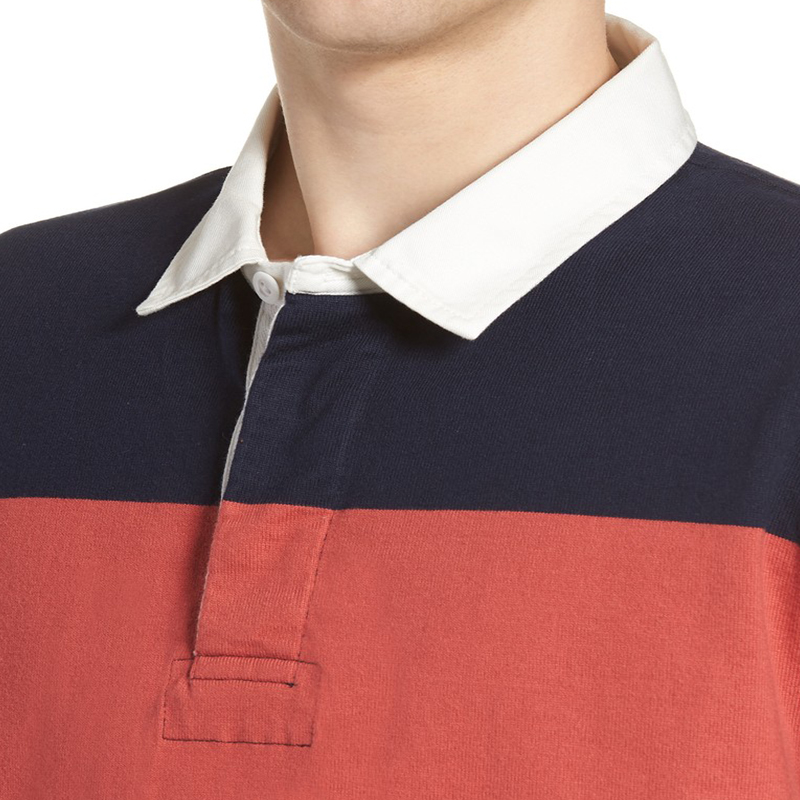 Long Sleeve Stripe Polo Shirt