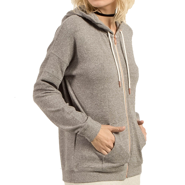 Full Zip Over Size Hoodie
