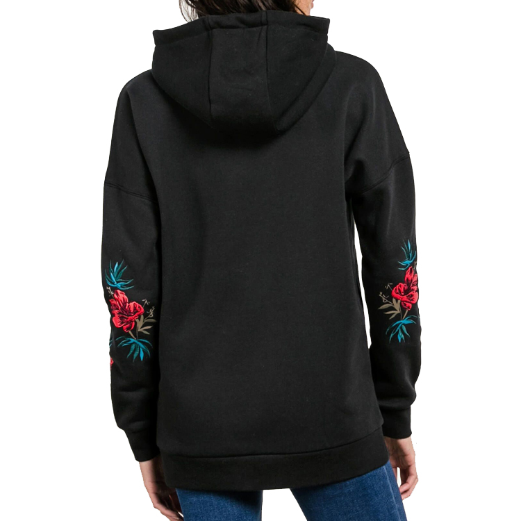 Floral Embroidery Pattern Women Hoodie