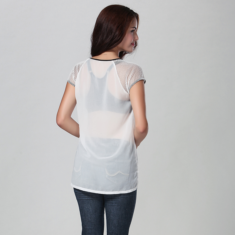 Cool Mesh Sleeve Ladies T Shirt