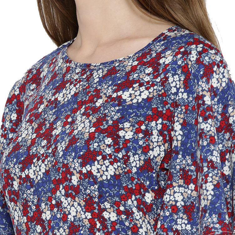 Floral Pattern Chiffon Dress