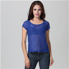 Short Sleeve Lace Blouse
