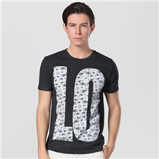 Fashion Print Logo Crew Neck T Shirt