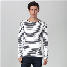Long Sleeve Stripe Henley Shirt