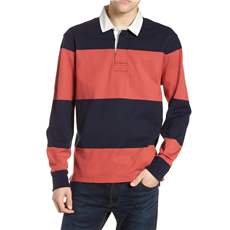 Long Sleeve Stripe Polo Shirt