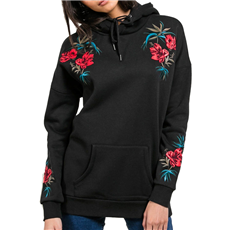 Floral Embroidery Pattern Women Hoodie