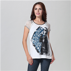 Cool Mesh Sleeve Ladies T Shirt