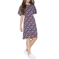 Floral Pattern Chiffon Dress